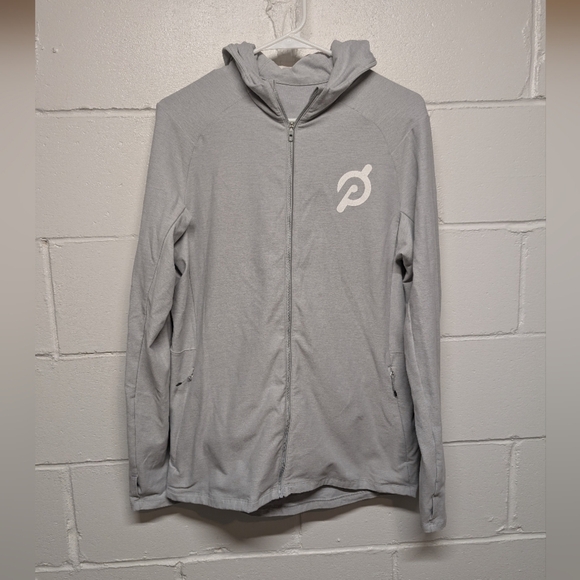 Lululemon Peloton Jacket Surge Warm Full Zip Mens Medium Light Gray - Picture 1 of 8